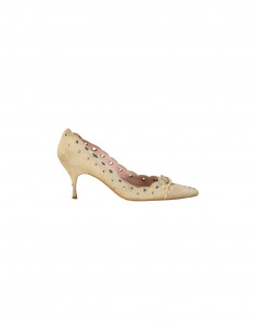Prada women's suede leather heels
