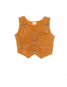 Yuppie women's suede leather vest