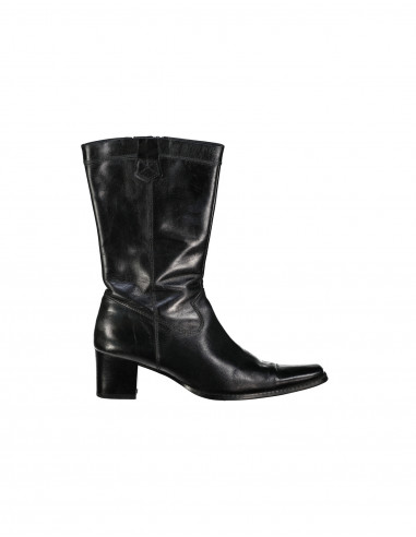 Vintage women's real leather ankle boots