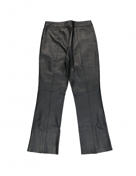 Real leather clearance trousers