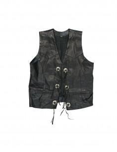 Vintage women's real leather vest