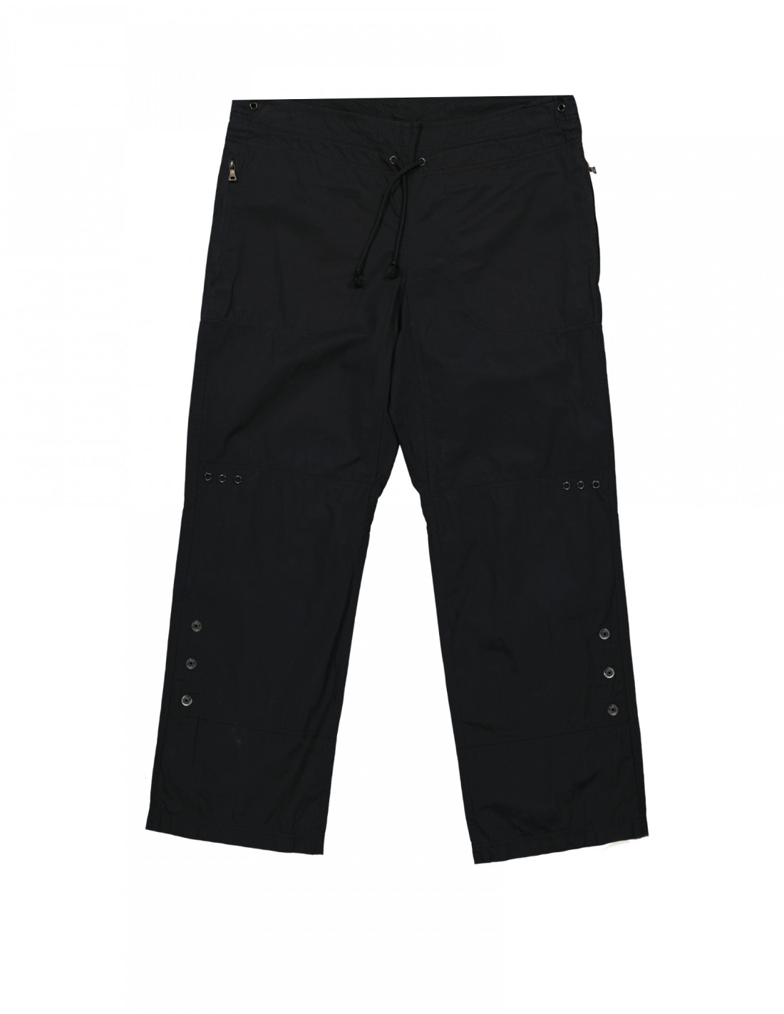 Prada Black Cotton Overlap Button Detail Formal Trousers L Prada | TLC