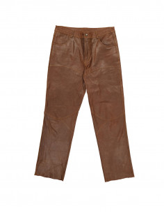 Vintage men's real leather trousers