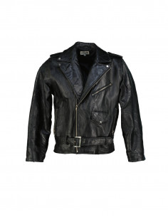 Casual men's real leather jacket