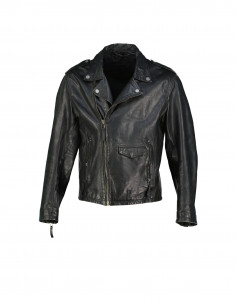 Black Premium men's real leather jacket