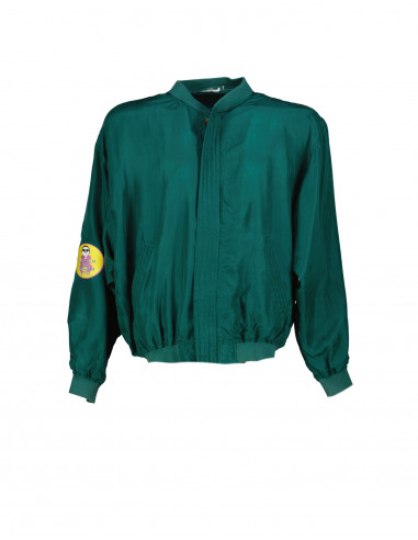 Vintage men's silk bomber jacket