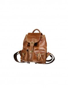 Green Burry women's real leather backpack