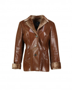 Dennis Basso women's faux leather jacket