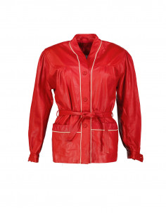 Queer women's real leather jacket