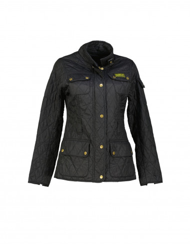 Barbour leather jacket womens on sale