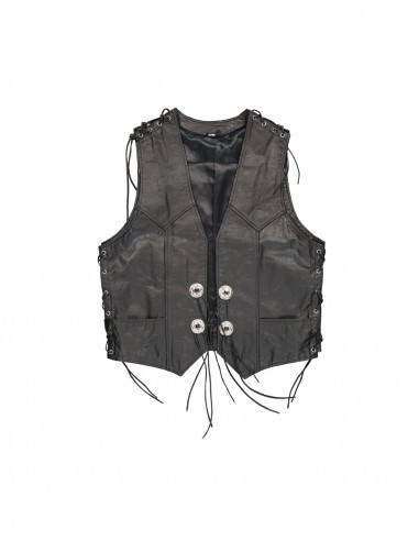 Vintage men's real leather vest