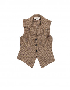 Ecru women's tailored vest