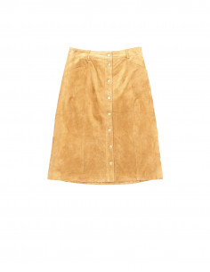 Monsoon women's suede leather skirt