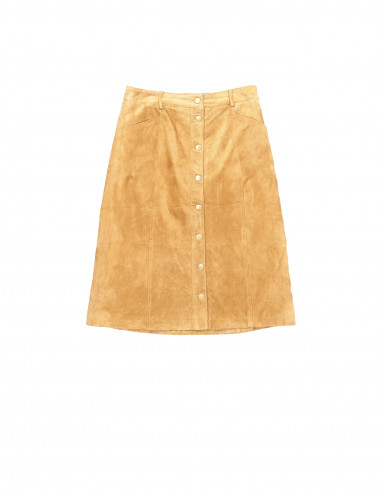 Monsoon women's suede leather skirt