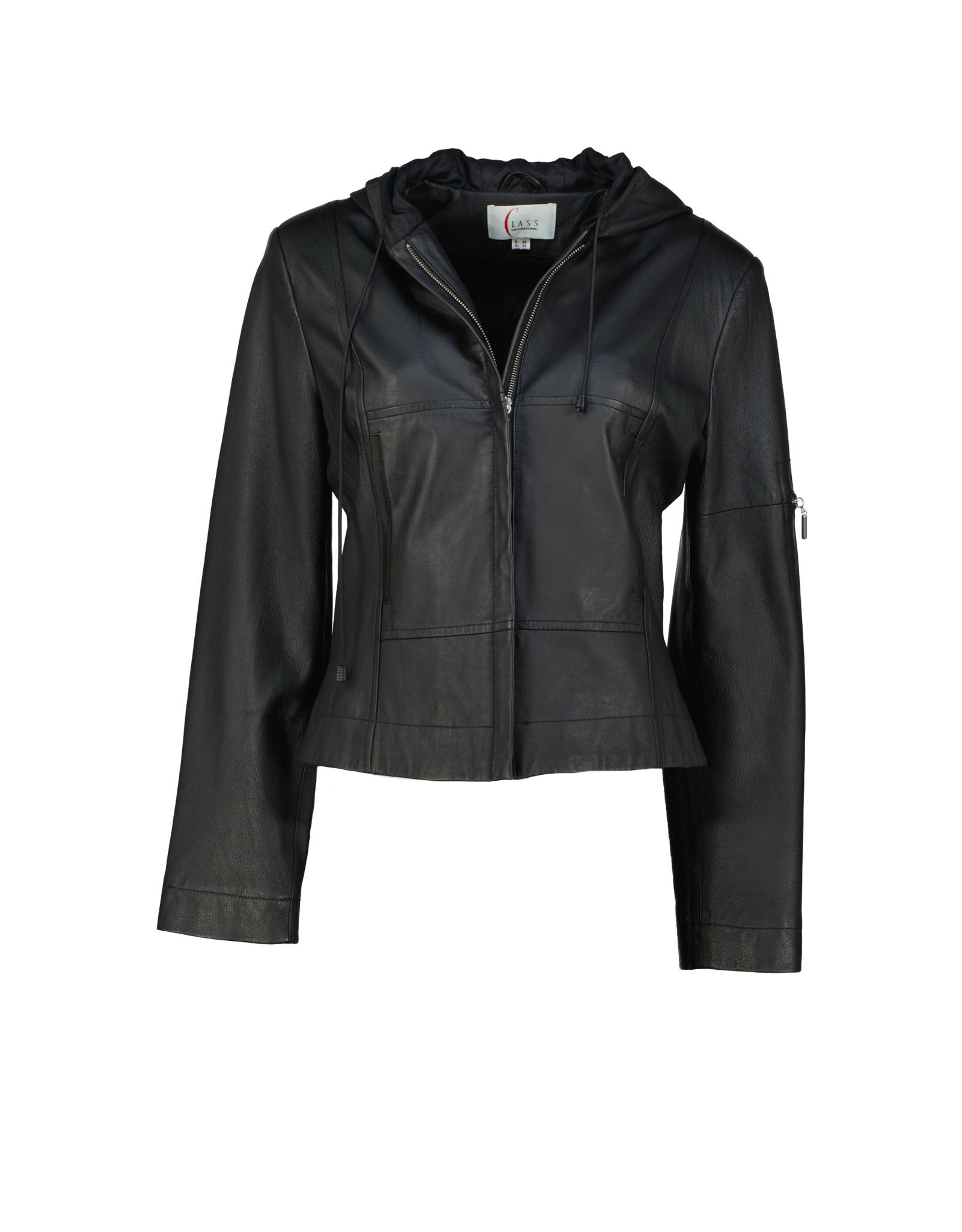 Class women's real leather jacket