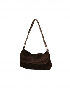 Vintage women's suede leather shoulder bag