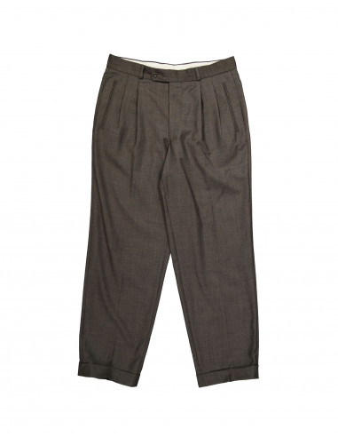 Vintage men's wool pleated trousers