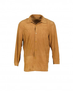 Louis Feraud men's suede leather shirt jacket