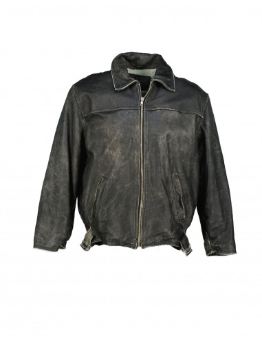 Hollies Parallel men's real leather jacket