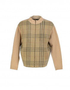 Burberry men's wool zip-up sweater