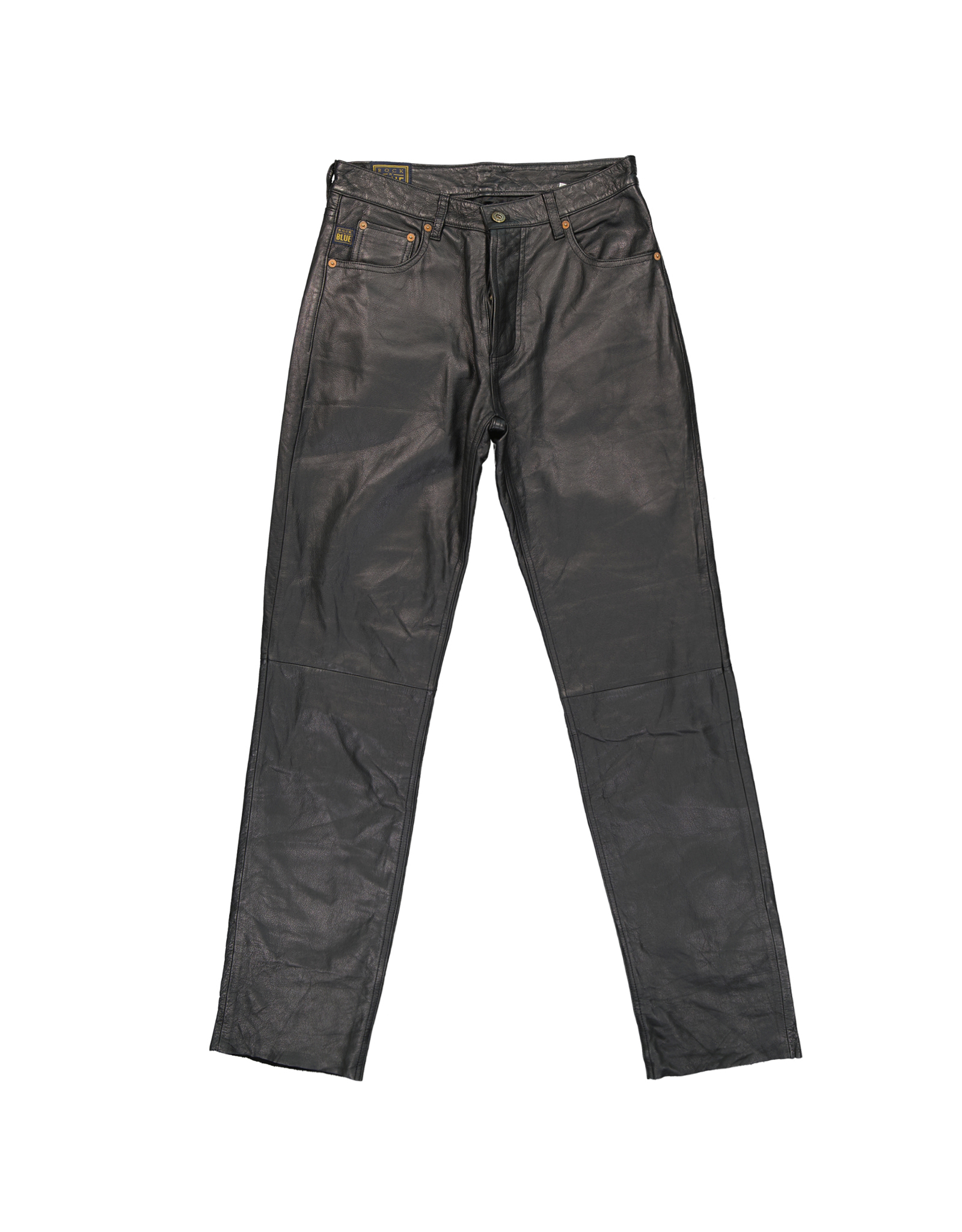 Rock Blue men's real leather trousers