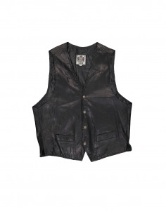 Aba men's leather vest