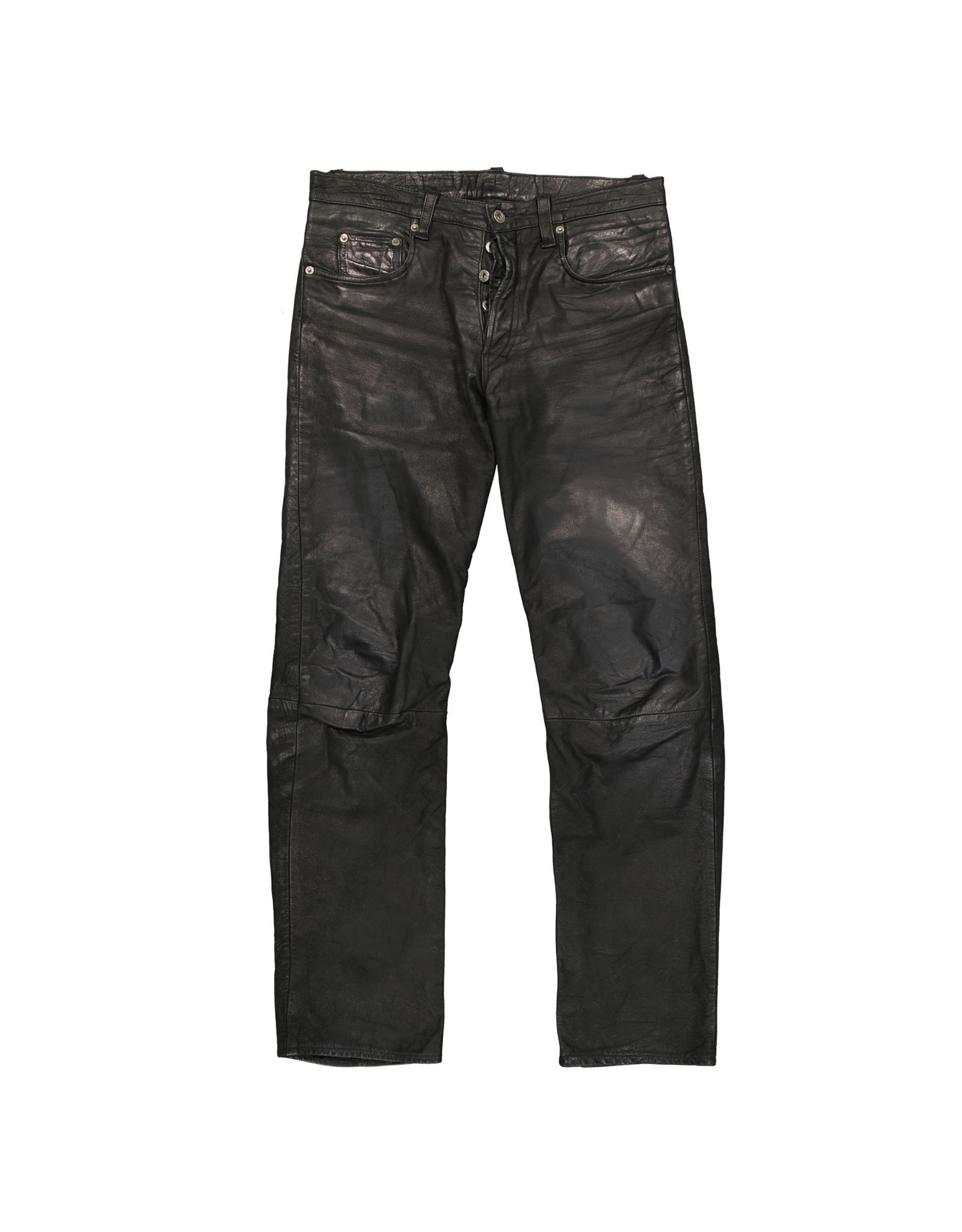 Vintage men's real leather trousers