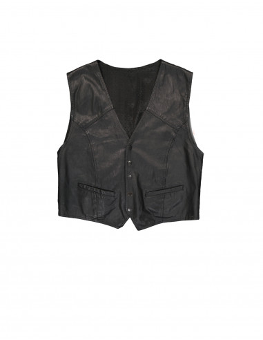 Vintage men's real leather vest