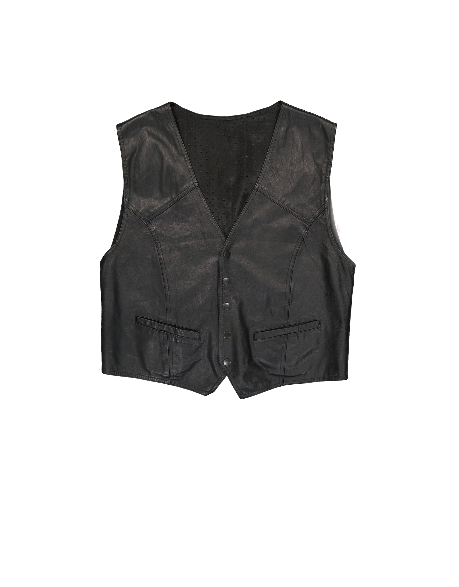 Vintage men's real leather vest