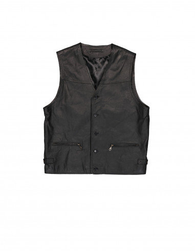 Vintage men's real leather vest