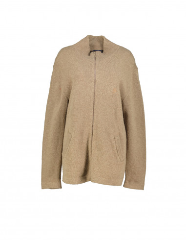 Woolmark men's wool zip-up sweater