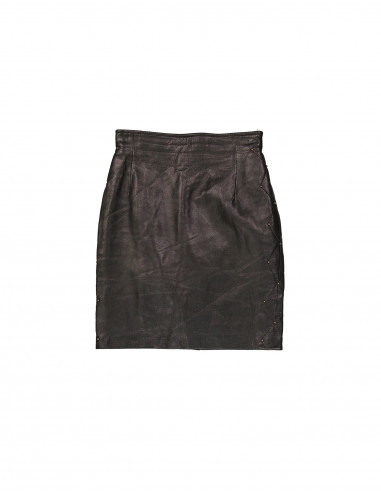 Accordi women's real leather skirt