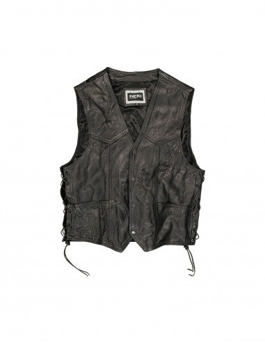 Neki men's real leather vest