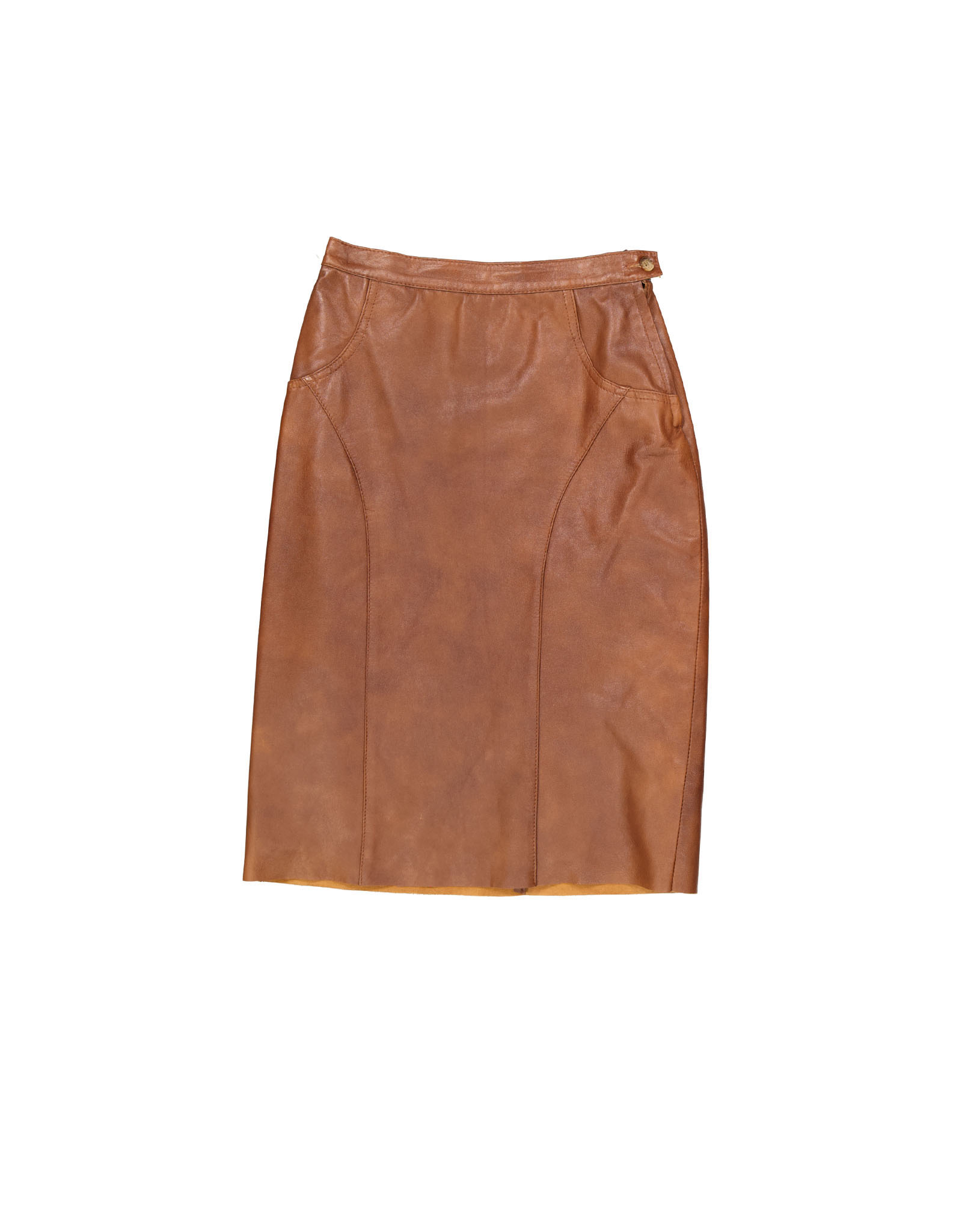 Mokka - Nappa women's real leather skirt