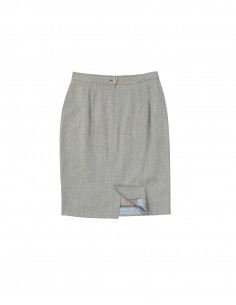 Women Retro Maxi Wool Skirt 3294#