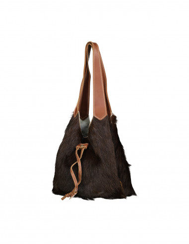 Vintage women's fur shoulder bag