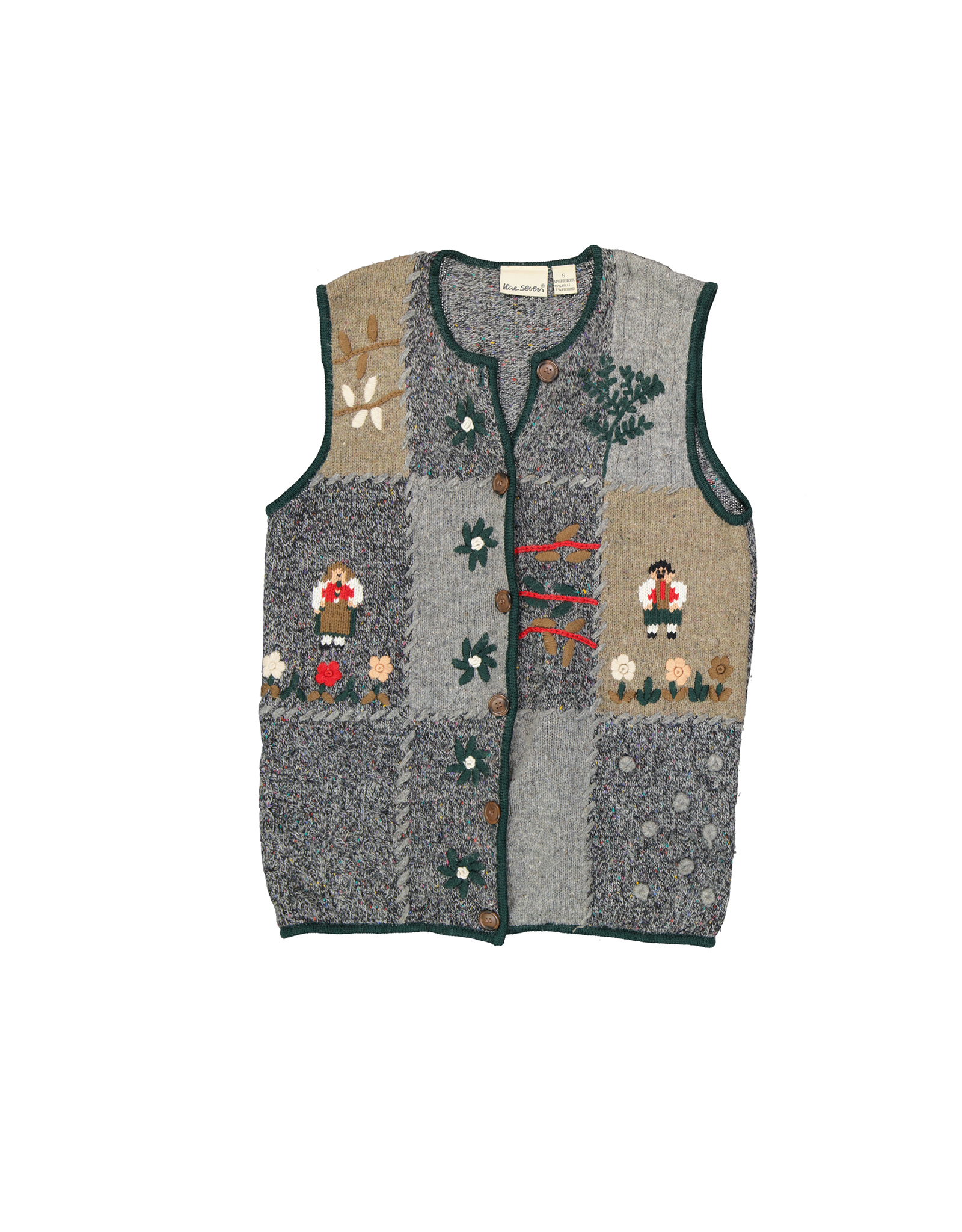 Blue Severs women's knitted vest