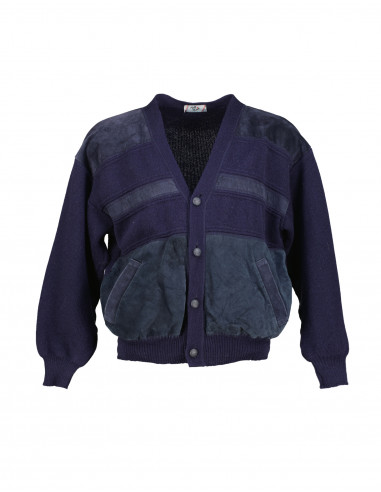 Top Knit men's wool cardigan