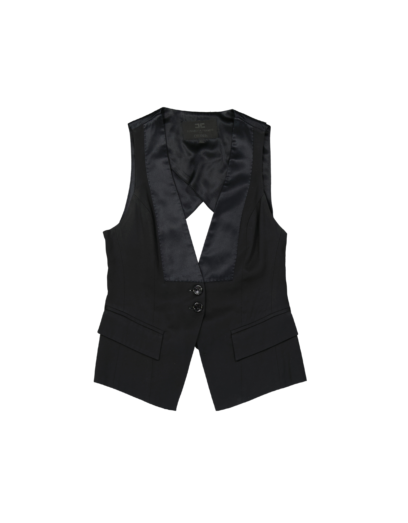 Elisabetta Franchi women's silk tailored vest