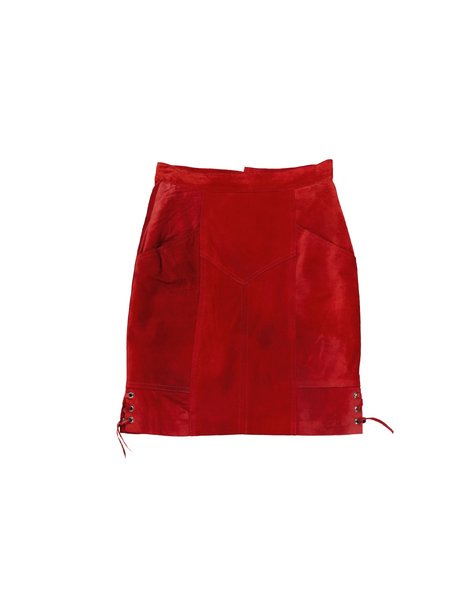 Vintage women's suede leather skirt