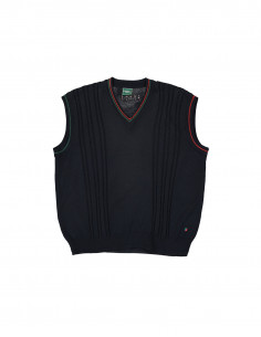 Green men's knitted vest