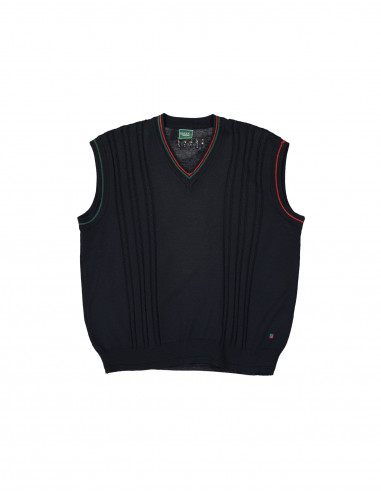 Green men's knitted vest