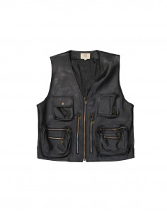 Vintage men's real leather vest