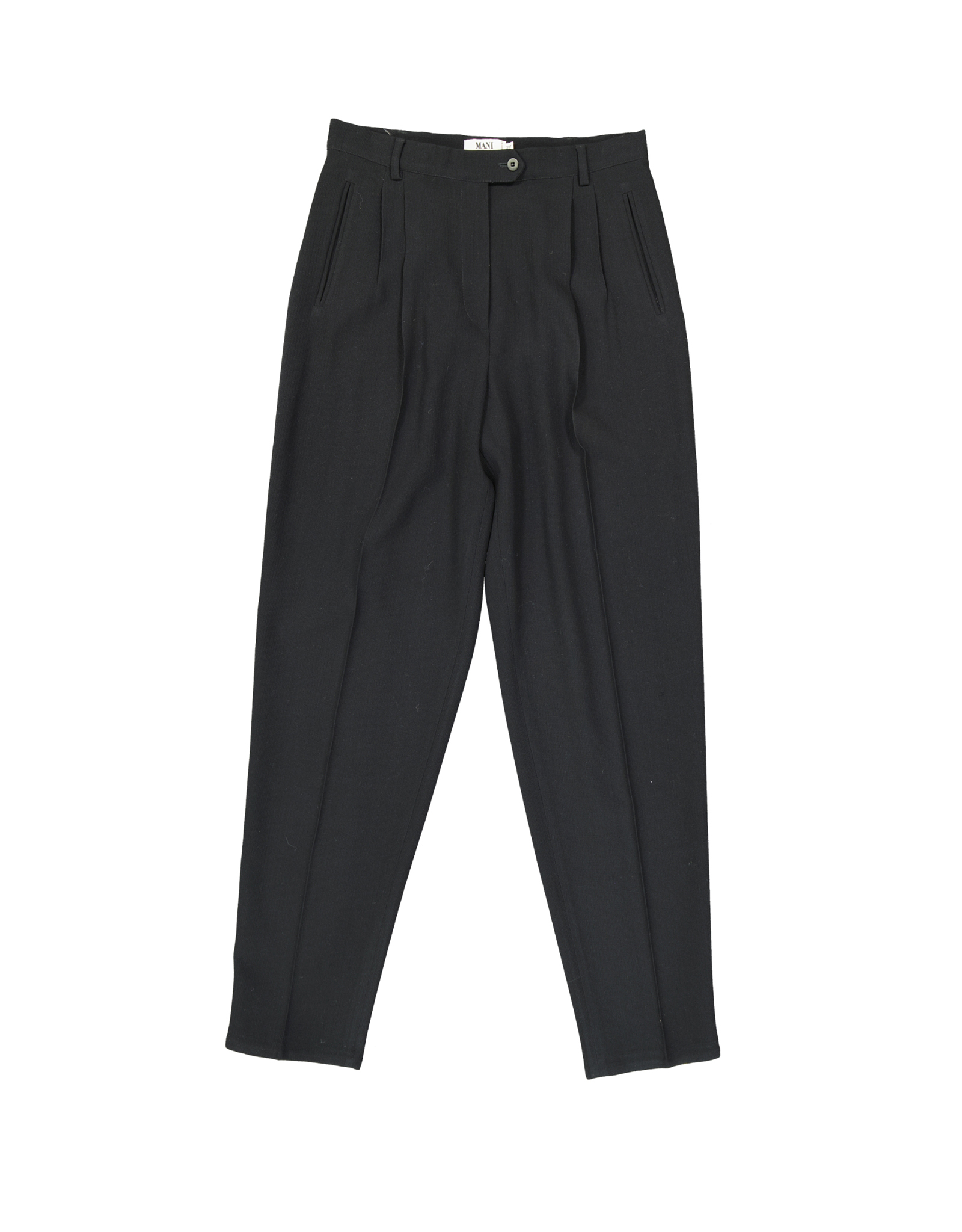 Mani women's wool pleated trousers