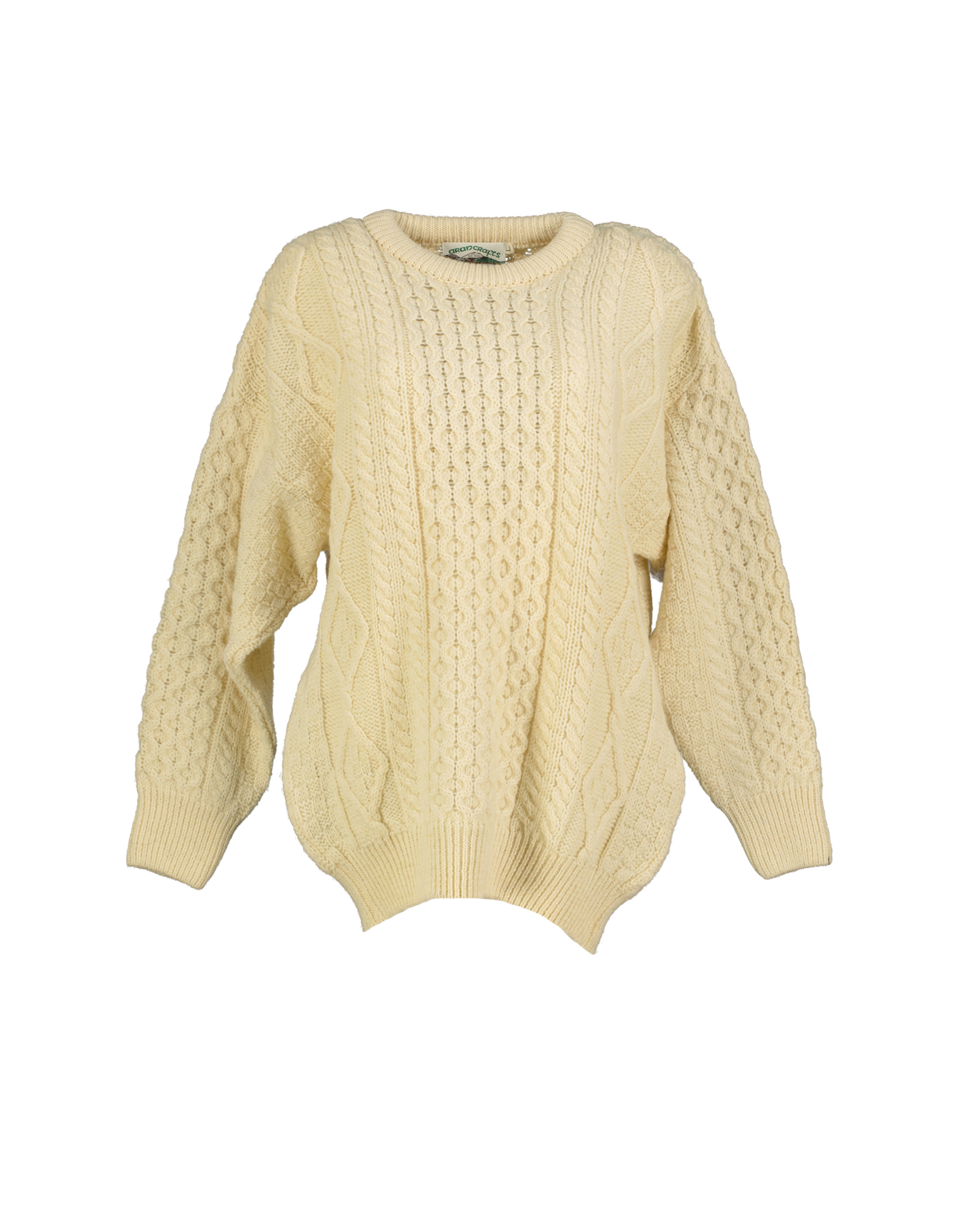 Aran Crafts women's wool cable knit sweater