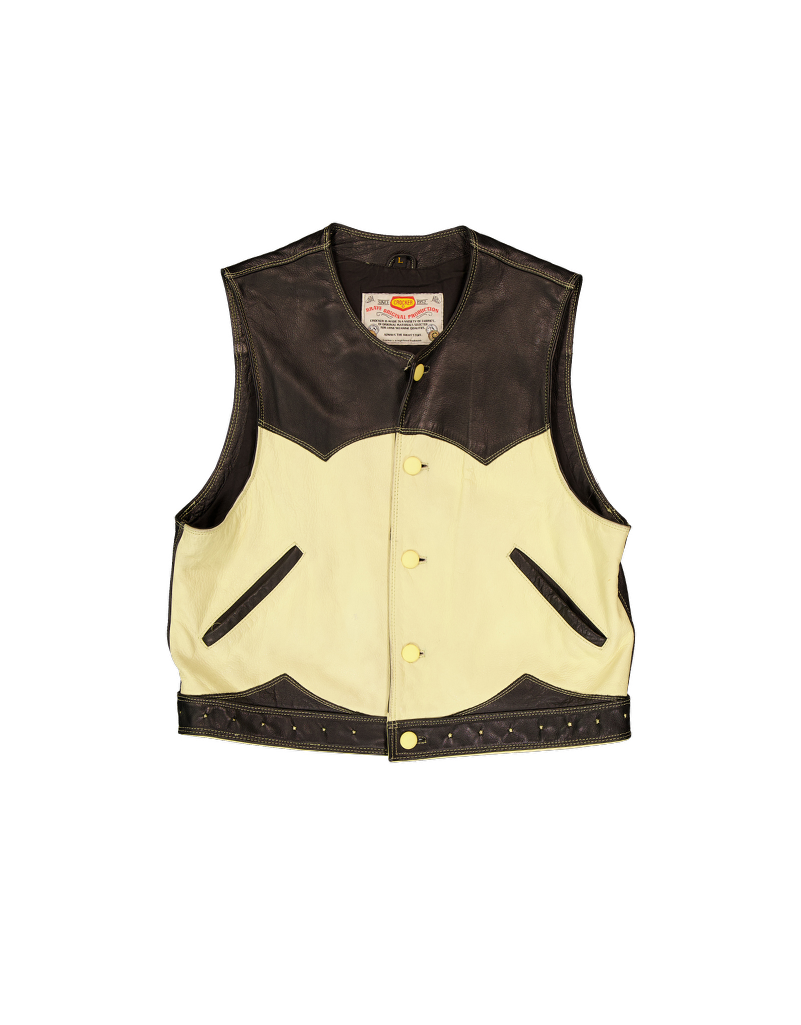 Crocker men's real leather vest