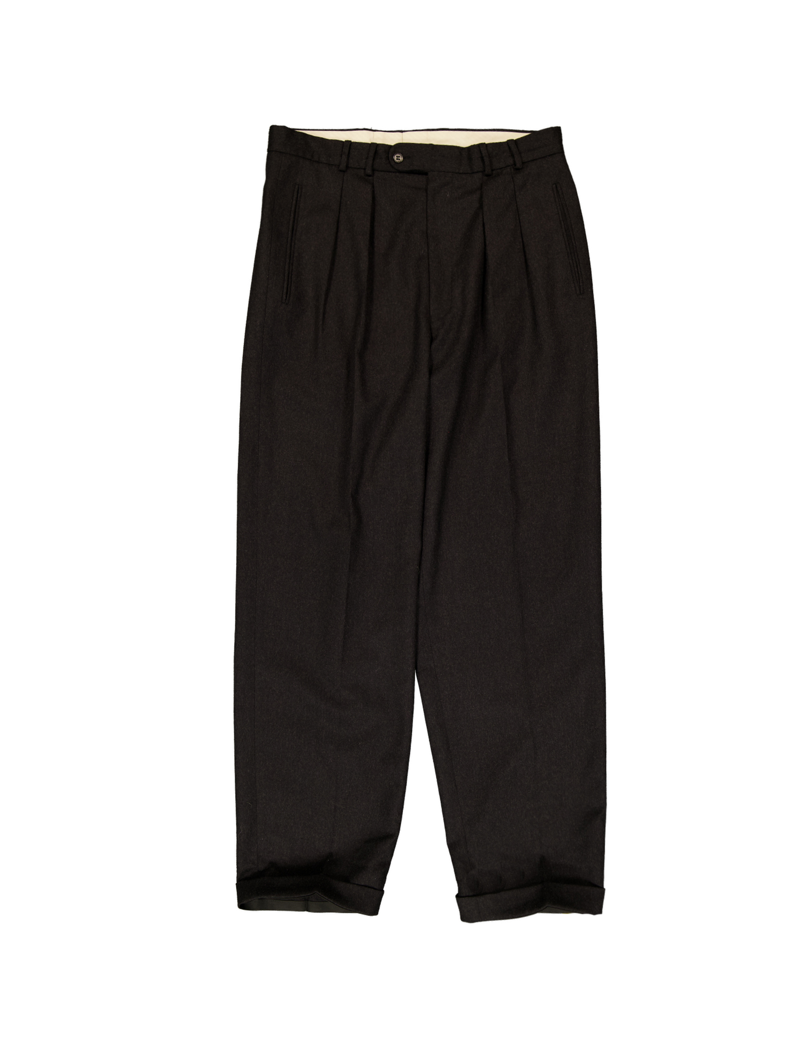 Vintage men's wool pleated trousers