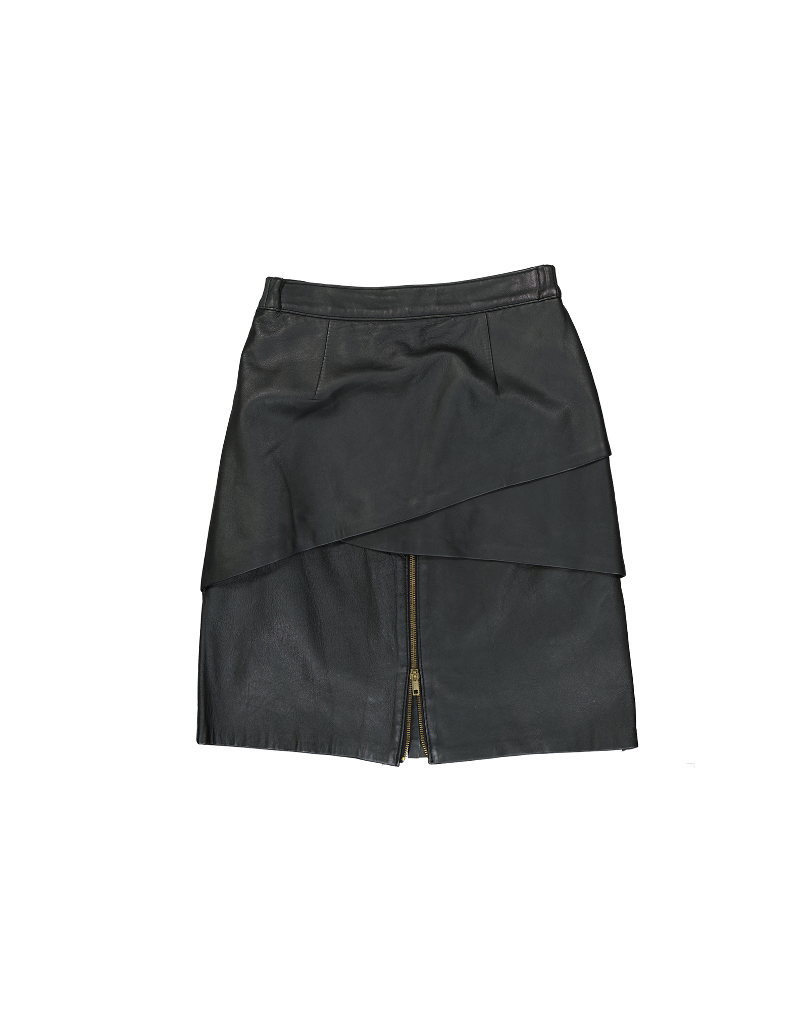 Vintage women's real leather skirt