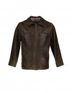 Bigel men's real leather jacket