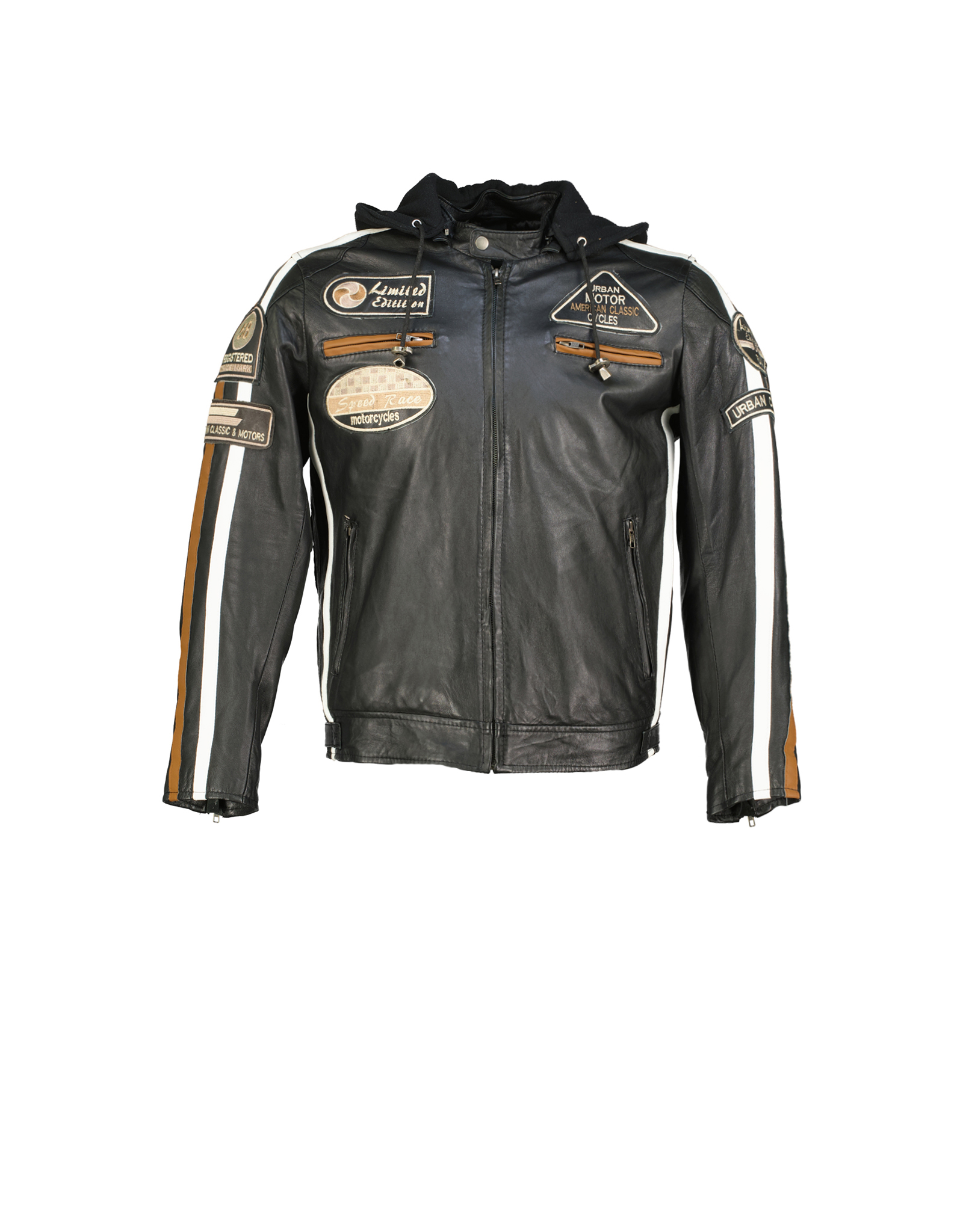 Urban men's real leather jacket